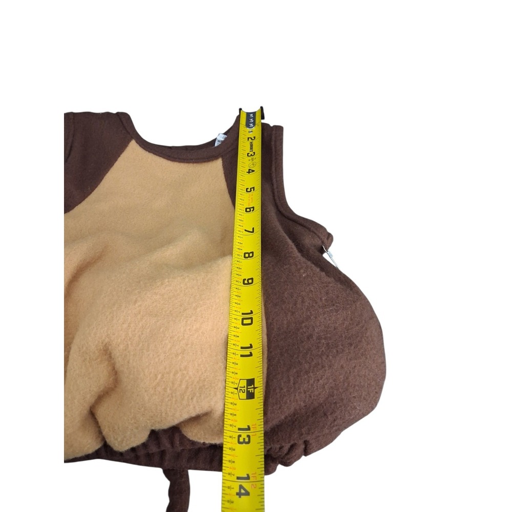 Kmart Toddler Monkey Costume 1-2 Years Brown Plush Halloween Animal Hood Tail - Picture 6 of 10